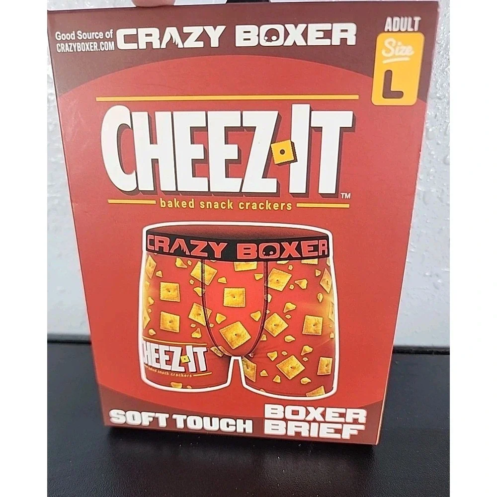 CHEEZ-IT  Novelty Underwear Sz Large From‎ Crazy Boxer Funny Colorful NEW IN BOX